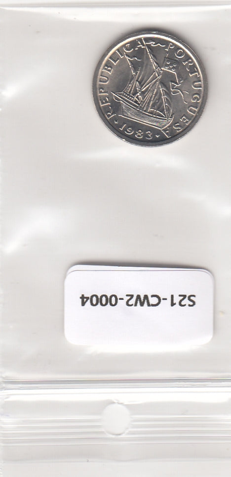 S21-CW2-0004-M41 Portugal 2 1/2 escudos UNC 1983 KM590