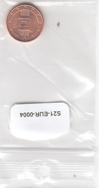 S21-EUR-0004-M36 Malta 1 Cent UNC 2008 KM125