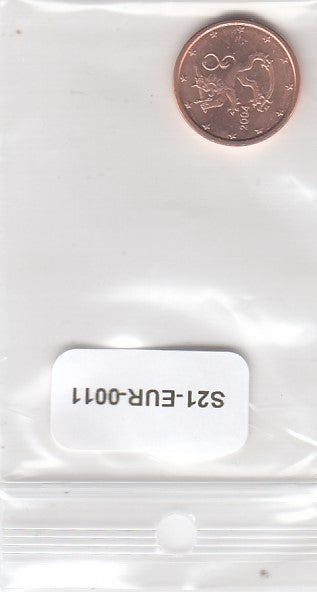 S21-EUR-0011-M87 Finland 1 Cent UNC 2004 KM98