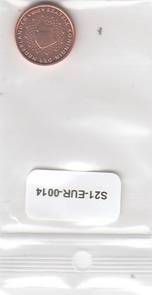 S21-EUR-0014-M50 Netherlands 1 Cent UNC 2005 KM234