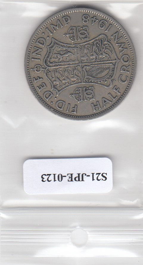 S21-JPE-0123 Verenigd Koninkrijk half crown VF 1948 KM866