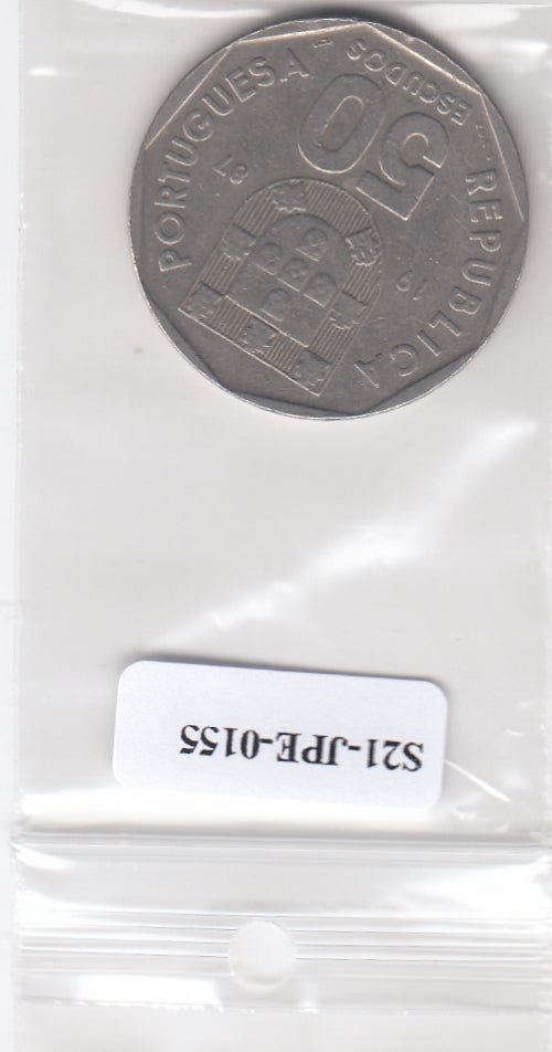 S21-JPE-0155 Portugal 50 escusod VF 1987 KM636