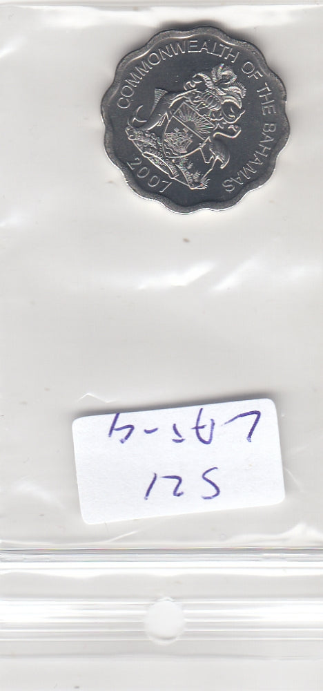 S21-LAT-0004-M19 Bahamas 10 Cents UNC 2007 KM 219