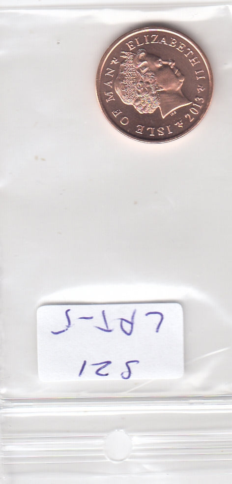 S21-LAT-0005-M12 Isle Of Man 1 Penny UNC 2013 KM 1253 BA