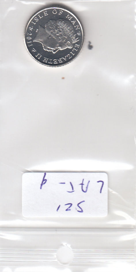 S21-LAT-0009-M22 Isle Of Man 5 Pence UNC 2011.AA KM 1255