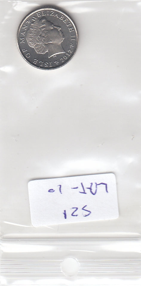 S21-LAT-0010-M37 Isle Of Man 5 Pence UNC 2012.AA KM 1255