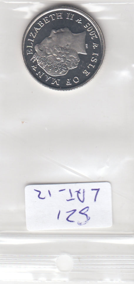 S21-LAT-0012-M11 Isle Of Man 10 Pence UNC 2005.AA KM 1256