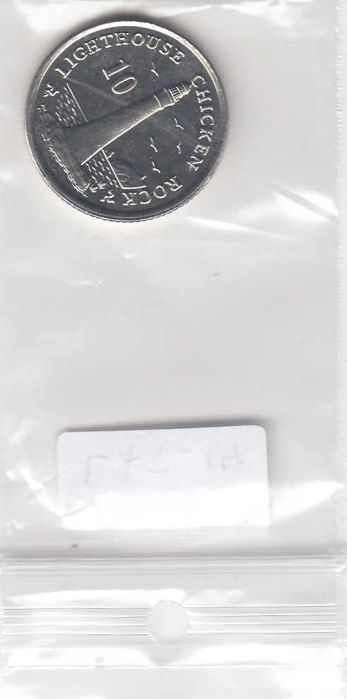 S21-LAT-0014-M08 Isle Of Man 10 Pence UNC 2006.AA KM 1256
