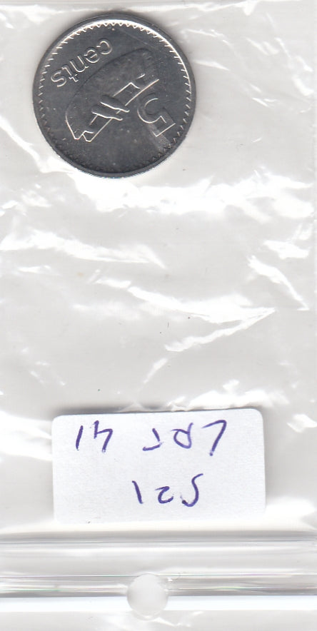 S21-LAT-0041-M02 Fiji Islands 5 Cents UNC 2009 KM 119
