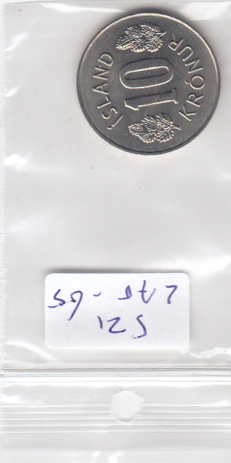 S21-LAT-0065-M06 Iceland 10 Kronur UNC 1980 KM 15