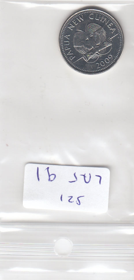 S21-LAT-0091-M02 Papua New Guinea 5 Toea UNC 2009 KM 3a