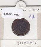S21-N01-0017 Australia 2 Cents VF  1966 KM63
