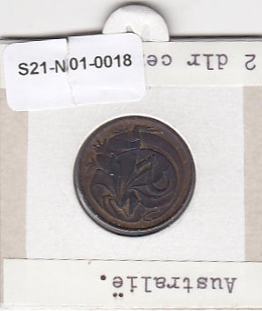 S21-N01-0018 Australia 2 Cents VF  1968 KM63