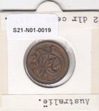S21-N01-0019 Australia 2 Cents VF  1970 KM63