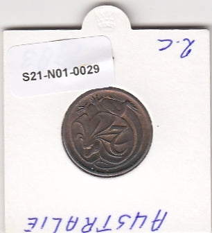 S21-N01-0029 Australia 2 Cents XF/UNC 1983 KM63