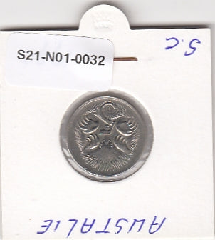 S21-N01-0032 Australia 5 Cents VF  1970 KM64