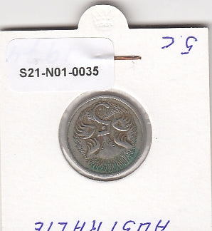 S21-N01-0035 Australia 5 Cents VF  1974 KM64