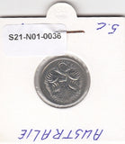 S21-N01-0036 Australia 5 Cents VF  1975 KM64