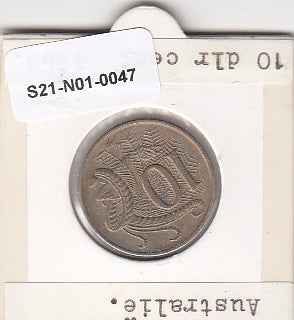 S21-N01-0047 Australia 10 Cents VF  1968 KM65