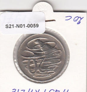S21-N01-0059 Australia 20 Cents VF  1971 KM66