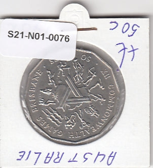 S21-N01-0076 Australia 50 Cents XF 1982 KM74   Com Games