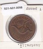 S21-N01-0098 Australia 1 Penny VF  1948 KM36 Melbourne