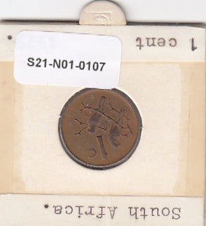 S21-N01-0107 Zuid-Afrika 1 Cent ZFr 1975 KM82 Zuid-Afrika