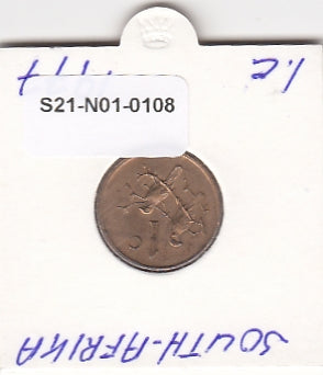 S21-N01-0108 Zuid-Afrika 1 Cent ZG 1977 KM82 Zuid-Zuid