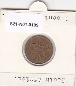 S21-N01-0109 Zuid-Afrika 1 Cent Zeer Fraai 1983 KM82 Zuid-Afrika