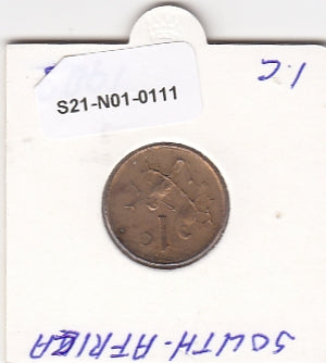 S21-N01-0111 South Africa 1 Cent VF  1988 KM82   Suid-South