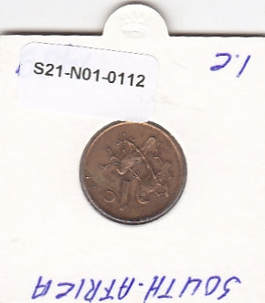S21-N01-0112 South Africa 1 Cent VF  1989 KM82   Suid-South