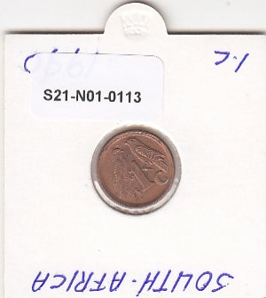 S21-N01-0113 South Africa 1 Cent VF  1990 KM132   South-Suid