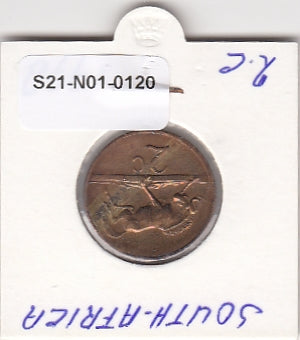 S21-N01-0120 South Africa 2 Cents VF  1978 KM83   South-Suid