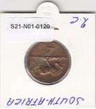 S21-N01-0120 South Africa 2 Cents VF  1978 KM83   South-Suid