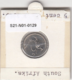 S21-N01-0129 South Africa 5 Cents VF  1965 KM67.1   South-Suid