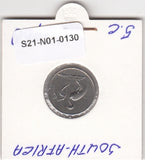 S21-N01-0130 South Africa 5 Cents VF  1968 KM76.1   South-Suid