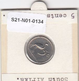 S21-N01-0134 South Africa 5 Cents VF  1981 KM84   Suid-South