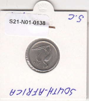 S21-N01-0138 South Africa 5 Cents VF  1987 KM84   Suid-South