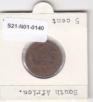 S21-N01-0140 Zuid-Afrika 5 Cents ZD 1990 KM134 Zuid-Suid