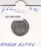 S21-N01-0147 Zuid-Afrika 10 Cent ZFr 1977 KM85 Zuid