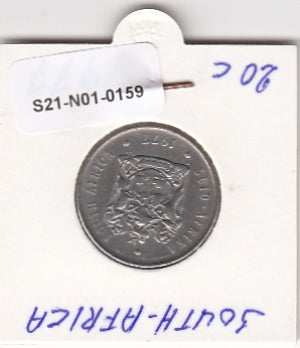 S21-N01-0159 Zuid-Afrika 20 cent ZF 1977 KM86 Suid-Afrika