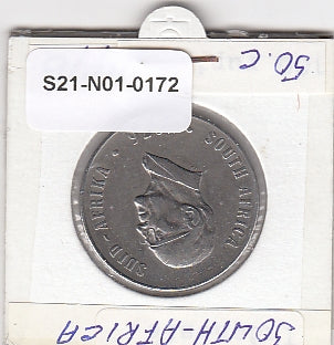 S21-N01-0172 Zuid-Afrika 50 Cents VF 1976 KM96 Zuid-Zuid