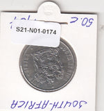 S21-N01-0174 Zuid-Afrika 50 Cents VF 1987 KM87 Zuid-Suid