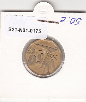 S21-N01-0175 Zuid-Afrika 50 Cent ZG 1991 KM137 Zuid-Afrika