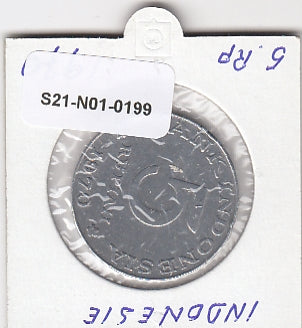 S21-N01-0199 Indonesia 5 Rupiah VF  1970 KM22