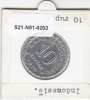 S21-N01-0203 Indonesië 10 Rupiah XF 1979 KM44