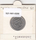 S21-N01-0205 Indonesia 25 Rupiah UNC 1971 KM34