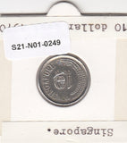 S21-N01-0249 Singapore 10 Cents ZG 1970 KM3