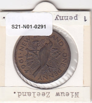 S21-N01-0291 Nieuw-Zeeland 1 Penny ZFr 1964 KM24.1