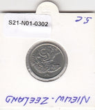 S21-N01-0302 Nieuw-Zeeland 5 Cent VF 1967 KM34.1